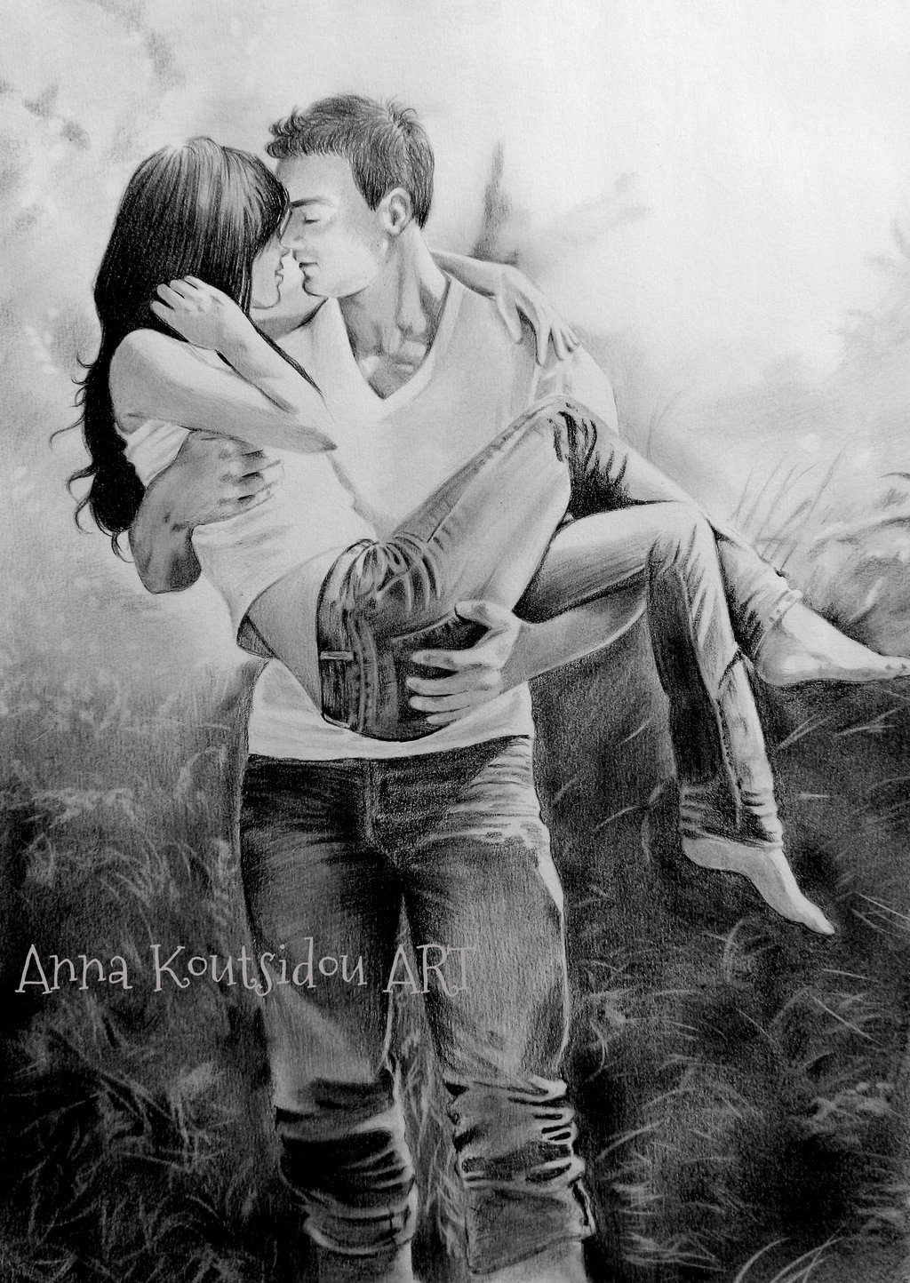 Romantic Couple Holding Hand Line Art, Happy Lovers Pencil Drawing, Best  Friends Gift Ideas by Mounir Khalfouf, romantic drawings for girlfriend -  hpnonline.org