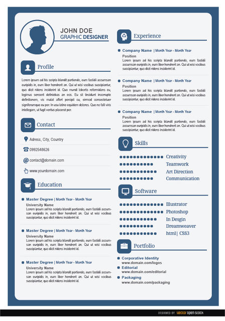 How to create an effective graphic designer's resume - Vexels Blog