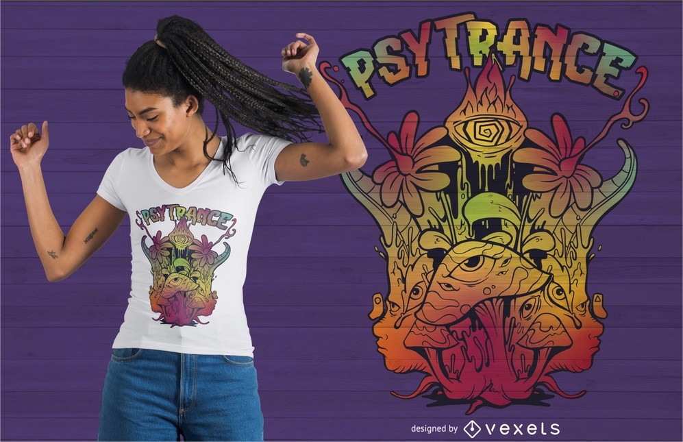 Psychedelic t-shirt design